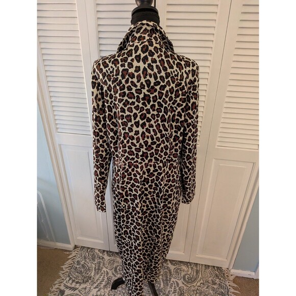 BEAUTIFUL by Lawrence Zarian Dress Women's 16 Cheetah Leopard Faux Wrap Career - Picture 7 of 12